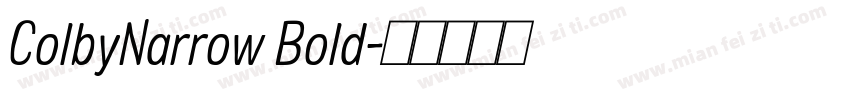 ColbyNarrow Bold字体转换